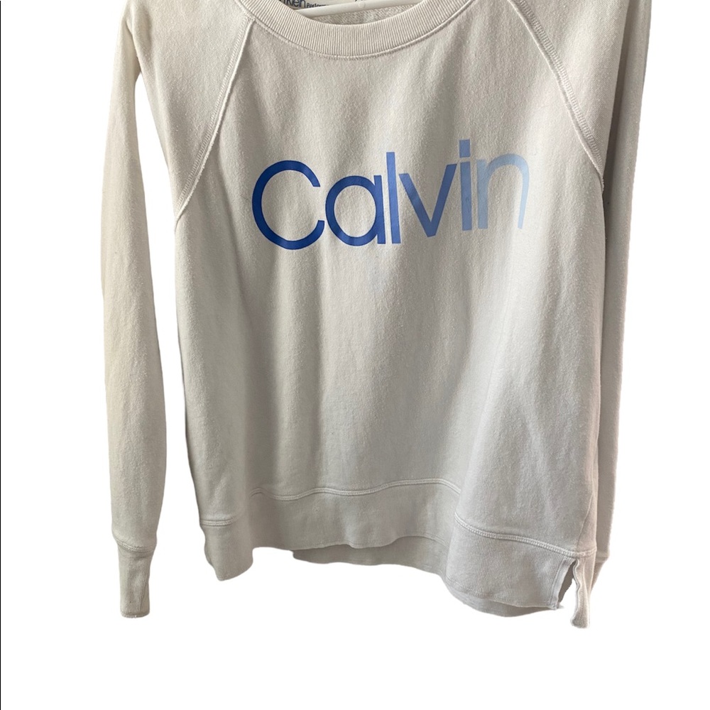 Calvin Klein white crew neck sweatshirt size M